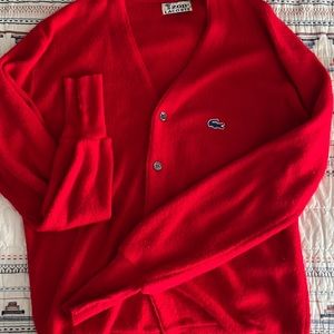Bright red Izod Lacoste sweater